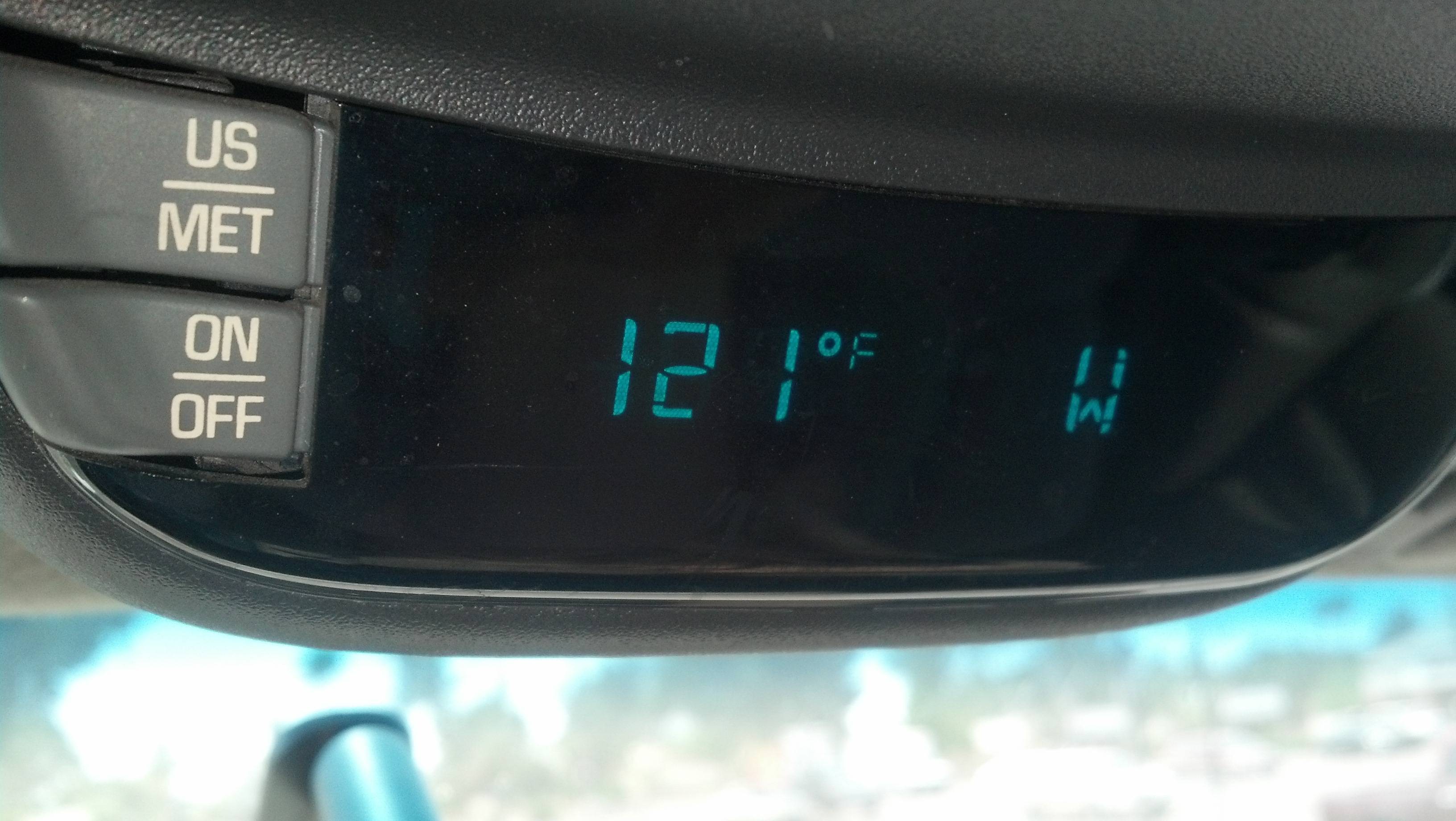 In-Car Temperature Heat Display