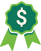 Illustration Of Green Ribbon With Dollar Sign